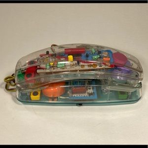 Vintage 80s clear telephone